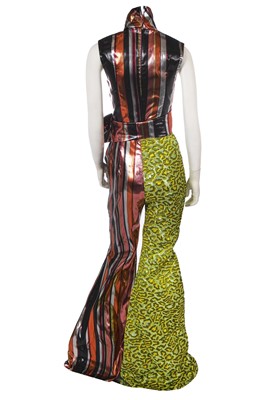 Lot 203 - A Halpern striped lamé jumpsuit, Autumn-Winter 2020-21