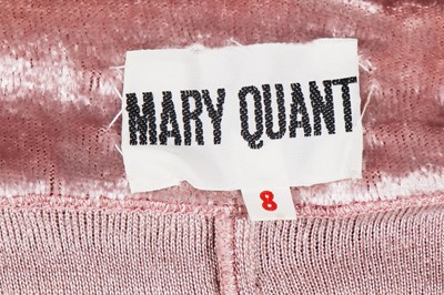 Lot 554 - Mary Quant's own Mary Quant orange, red, and blue velour maxi dress, circa 1970
