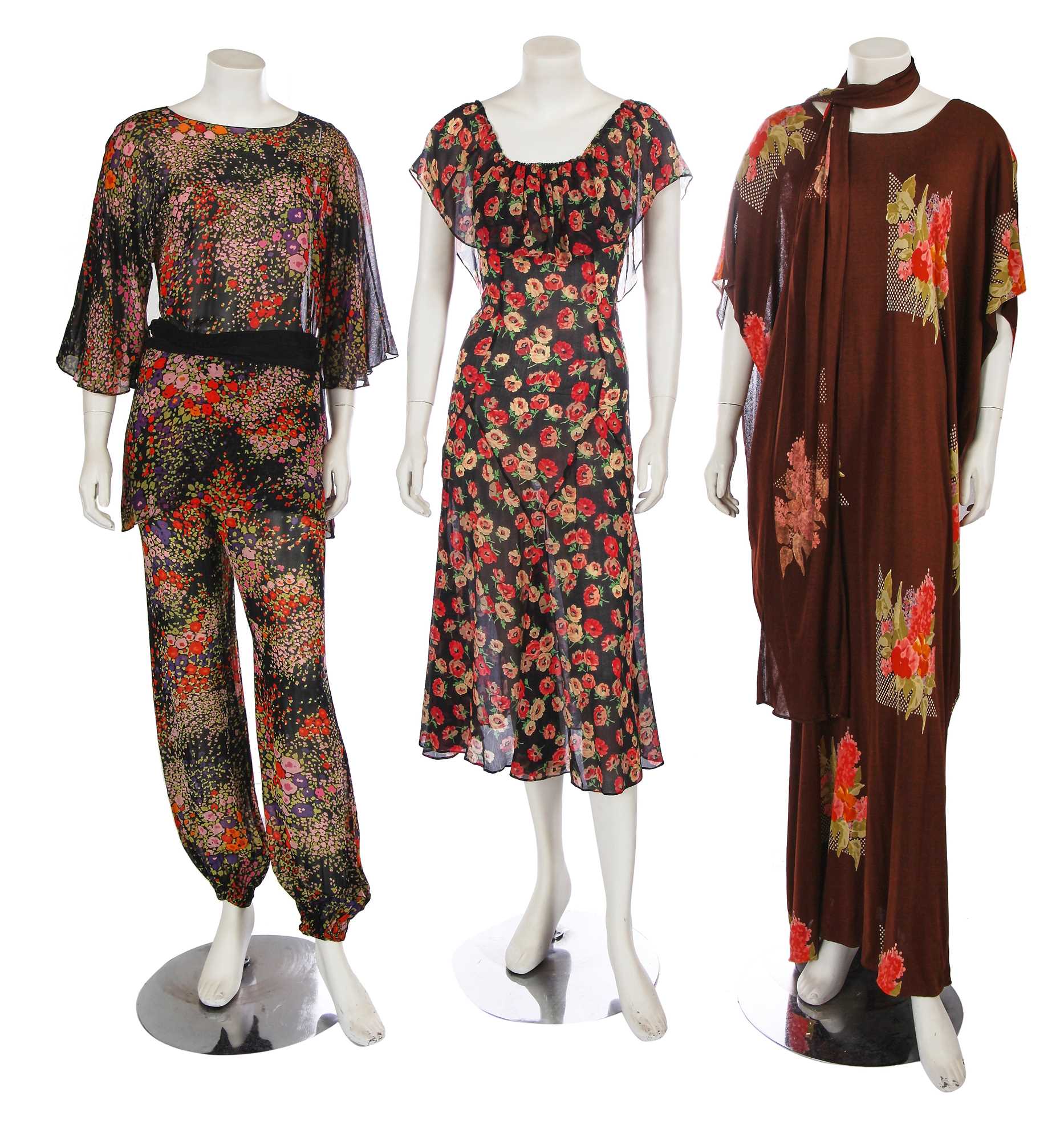 Lot 545 - A group of Mary Quant's own Mary Quant printed silk garments, 1970-75