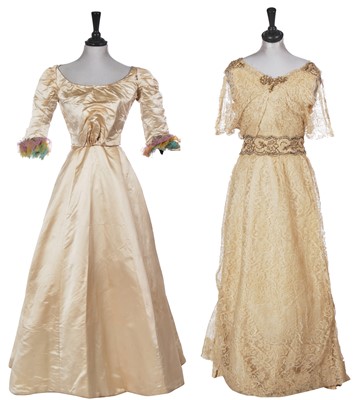 Lot 652 - Two ivory evening gowns, 1900-1905