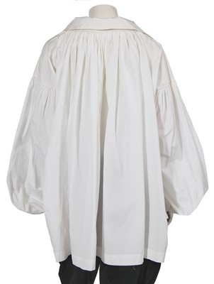 Lot 573 - Mary Quant's Vivienne Westwood white cotton shirt, 'Salon' collection, Spring-Summer 1992