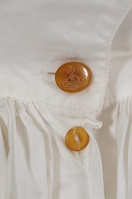 Lot 573 - Mary Quant's Vivienne Westwood white cotton shirt, 'Salon' collection, Spring-Summer 1992