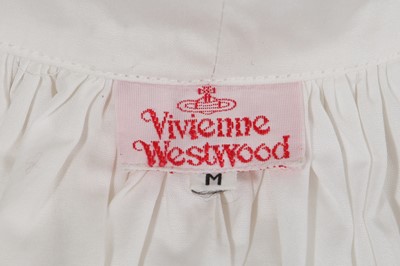 Lot 573 - Mary Quant's Vivienne Westwood white cotton shirt, 'Salon' collection, Spring-Summer 1992