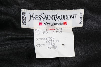 Lot 577 - Mary Quant's Yves Saint Laurent black velvet jacket, late 1980s