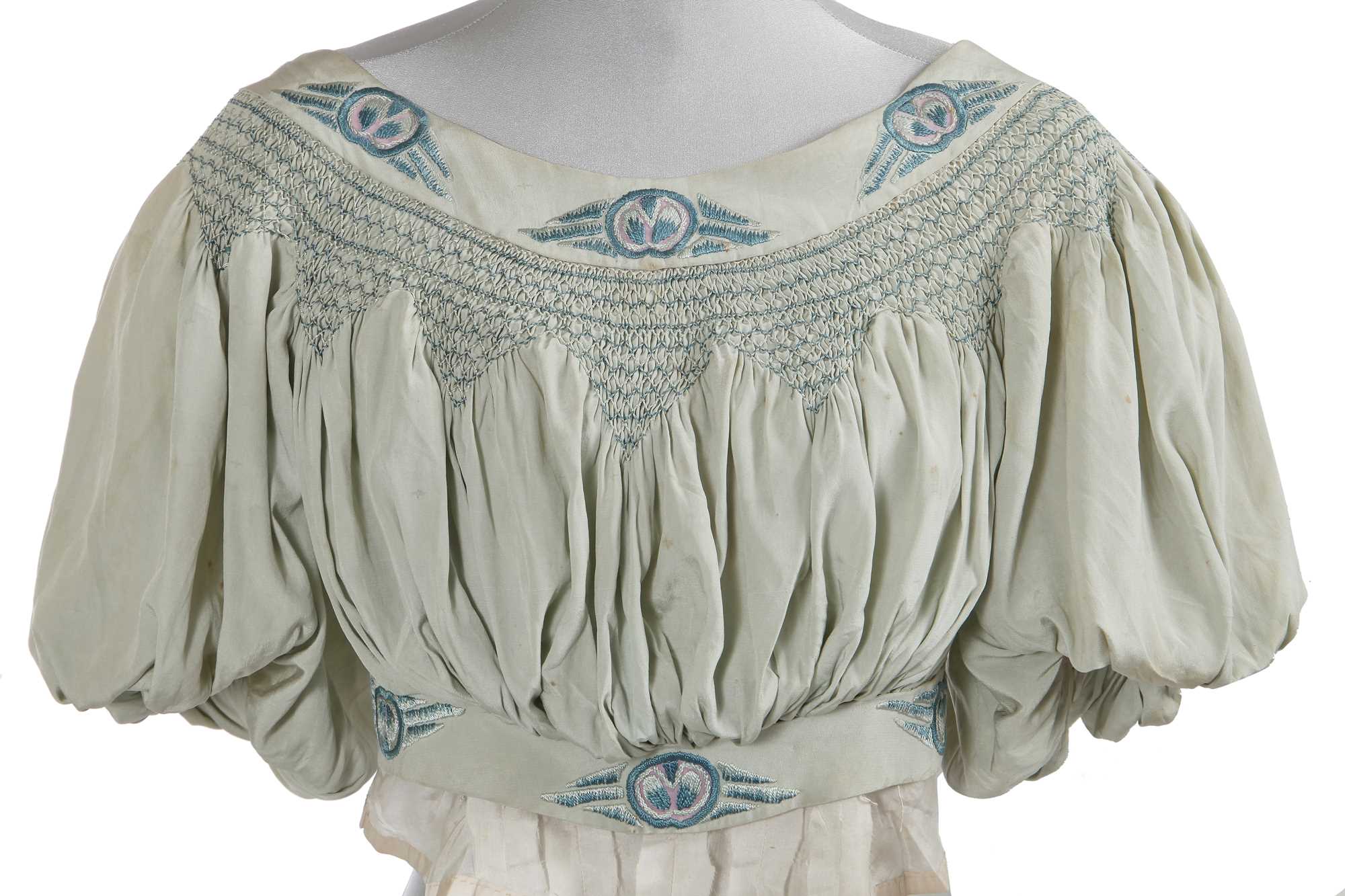 Lot 635 - An embroidered Liberty bodice and dress, circa 1913