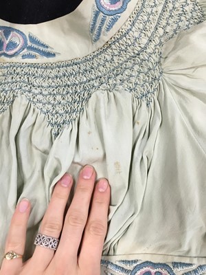 Lot 635 - An embroidered Liberty bodice and dress, circa 1913
