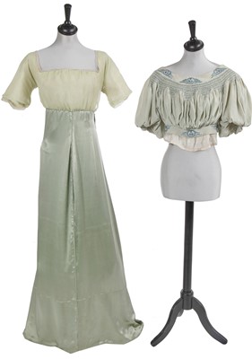 Lot 635 - An embroidered Liberty bodice and dress, circa 1913