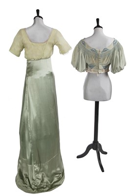 Lot 635 - An embroidered Liberty bodice and dress, circa 1913