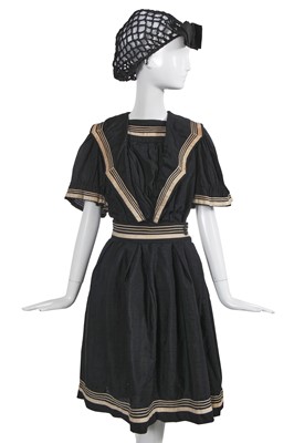 Lot 479 - A navy challis ladies bathing costume 1900-05