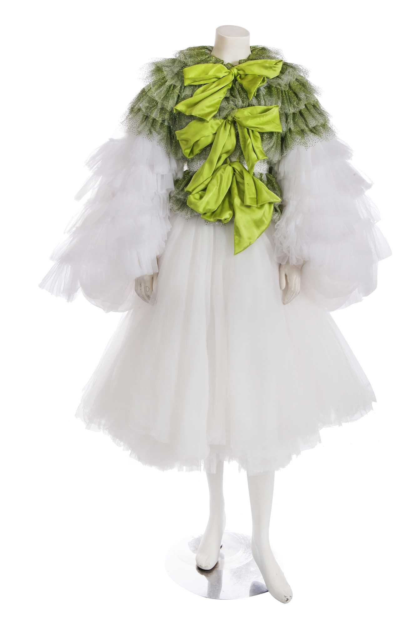 Lot 186 - A Halpern white tulle ensemble, Spring-Summer 2022