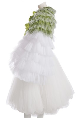 Lot 186 - A Halpern white tulle ensemble, Spring-Summer 2022