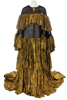 Lot 195 - A Halpern black organza and gold silk dress, Autumn-Winter 2020-21