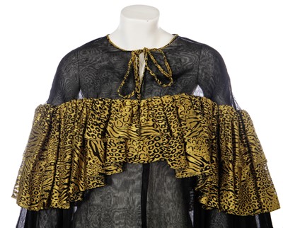 Lot 195 - A Halpern black organza and gold silk dress, Autumn-Winter 2020-21