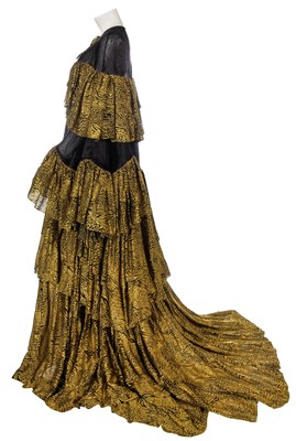 Lot 195 - A Halpern black organza and gold silk dress, Autumn-Winter 2020-21