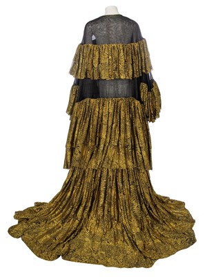 Lot 195 - A Halpern black organza and gold silk dress, Autumn-Winter 2020-21