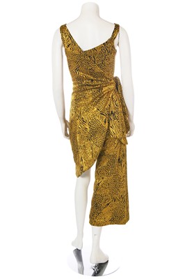 Lot 196 - A Halpern black and gold silk jumpsuit, Autumn-Winter 2020-21