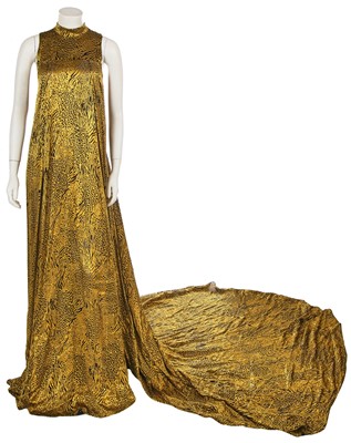 Lot 197 - A Halpern black and gold silk dress, Autumn-Winter 2020-21