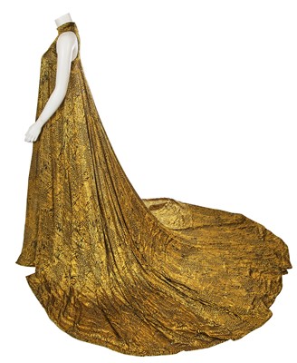 Lot 197 - A Halpern black and gold silk dress, Autumn-Winter 2020-21