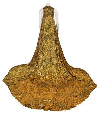 Lot 197 - A Halpern black and gold silk dress, Autumn-Winter 2020-21
