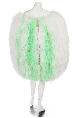 Lot 190 - A Halpern green and white ostrich feather 'orb' dress, Spring-Summer 2022