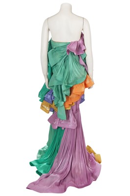 Lot 184 - A Halpern charmeuse ruffle dress, Spring-Summer 2023
