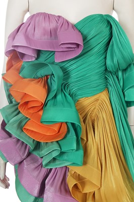 Lot 184 - A Halpern charmeuse ruffle dress, Spring-Summer 2023