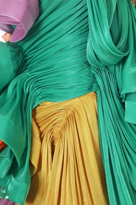 Lot 184 - A Halpern charmeuse ruffle dress, Spring-Summer 2023