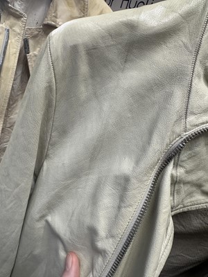Lot 43 - A Carol Christian Poell men's garment-dyed light grey kangaroo leather prosthetic jacket, 2013