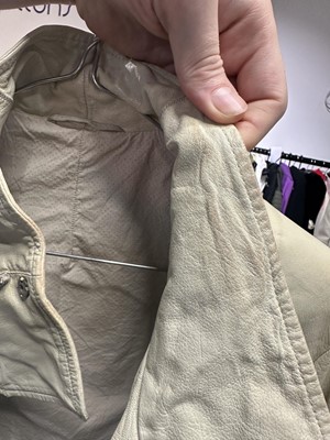 Lot 43 - A Carol Christian Poell men's garment-dyed light grey kangaroo leather prosthetic jacket, 2013