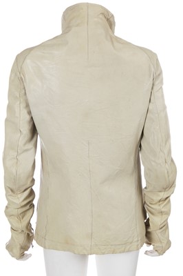 Lot 43 - A Carol Christian Poell men's garment-dyed light grey kangaroo leather prosthetic jacket, 2013