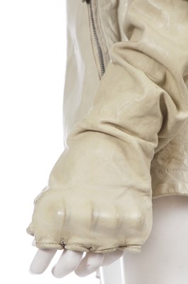 Lot 43 - A Carol Christian Poell men's garment-dyed light grey kangaroo leather prosthetic jacket, 2013
