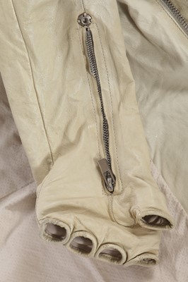 Lot 43 - A Carol Christian Poell men's garment-dyed light grey kangaroo leather prosthetic jacket, 2013