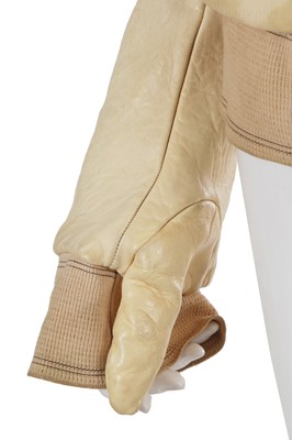 Lot 45 - A Carol Christian Poell men's garment-tanned 'bright white' horse leather jacket, 2013