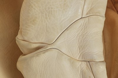Lot 45 - A Carol Christian Poell men's garment-tanned 'bright white' horse leather jacket, 2013