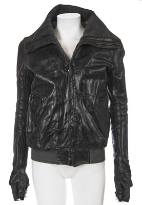 Lot 48 - A Carol Christian Poell men's garment-dyed black horse leather jacket, circa 2013