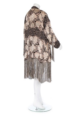 Lot 1 - A cut-velvet evening jacket, 1920s, in shades...