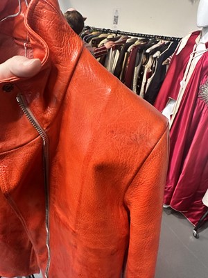 Lot 204 - A Carol Christian Poell garment-dyed red bison leather prosthetic jacket, 2014
