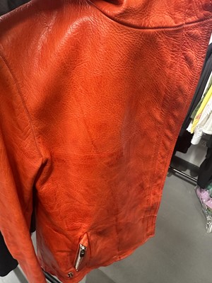 Lot 204 - A Carol Christian Poell garment-dyed red bison leather prosthetic jacket, 2014