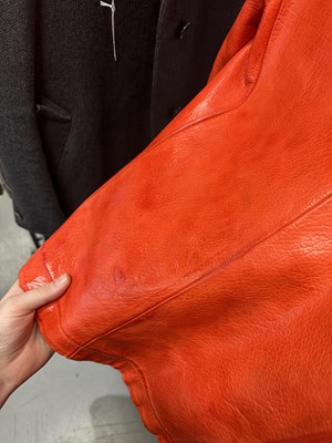 Lot 204 - A Carol Christian Poell garment-dyed red bison leather prosthetic jacket, 2014