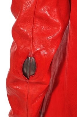 Lot 204 - A Carol Christian Poell garment-dyed red bison leather prosthetic jacket, 2014
