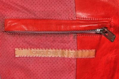 Lot 204 - A Carol Christian Poell garment-dyed red bison leather prosthetic jacket, 2014
