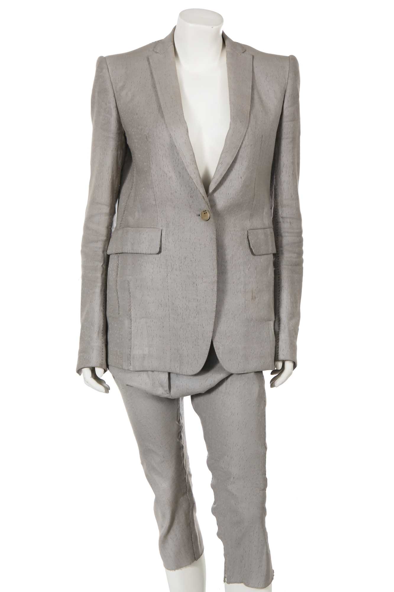 Lot 205 - A Carol Christian Poell grey X-light suit, 2012