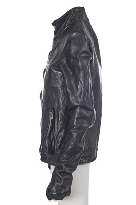 Lot 54 - A Carol Christian Poell men's garment-dyed black horse leather prosthetic jacket, 2011