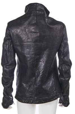 Lot 54 - A Carol Christian Poell men's garment-dyed black horse leather prosthetic jacket, 2011