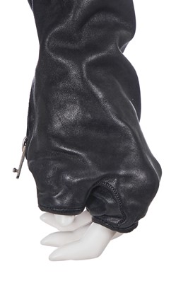 Lot 54 - A Carol Christian Poell men's garment-dyed black horse leather prosthetic jacket, 2011