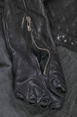 Lot 54 - A Carol Christian Poell men's garment-dyed black horse leather prosthetic jacket, 2011