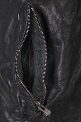 Lot 54 - A Carol Christian Poell men's garment-dyed black horse leather prosthetic jacket, 2011