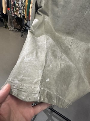 Lot 61 - A Carol Christian Poell men's garment-tanned light grey leather jacket, '00 Off Scene' collection, Spring-Summer 2008