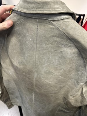 Lot 61 - A Carol Christian Poell men's garment-tanned light grey leather jacket, '00 Off Scene' collection, Spring-Summer 2008