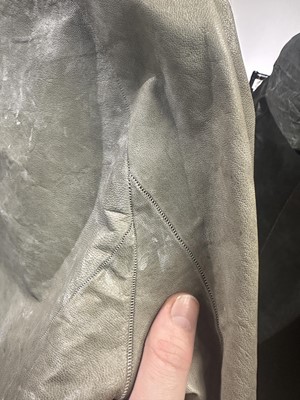 Lot 61 - A Carol Christian Poell men's garment-tanned light grey leather jacket, '00 Off Scene' collection, Spring-Summer 2008